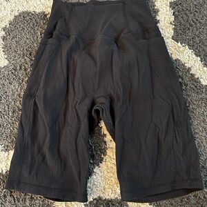 BuffBunny Black Ribbed Athletic Shorts
